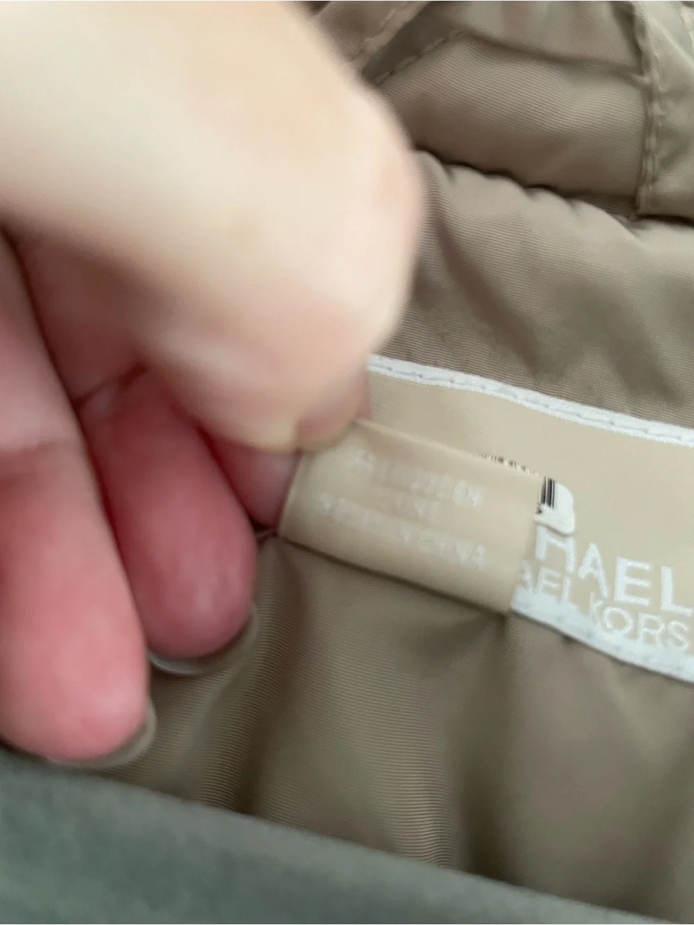 MICHAEL Michael Kors Quilted Diamond Jacket Tan Size M (282)